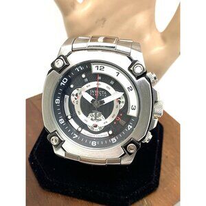 Invicta Men's Watch 27049 Reserve Quartz Chronograph Black Dial Silver Steel
